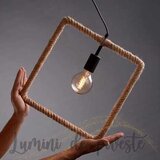 Pendul Vintage Rope Square, 1 surse de iluminare